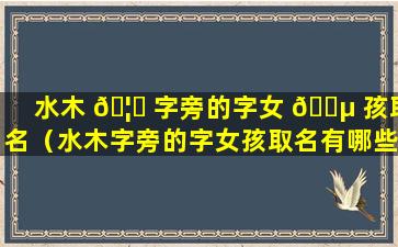 水木 🦆 字旁的字女 🌵 孩取名（水木字旁的字女孩取名有哪些）